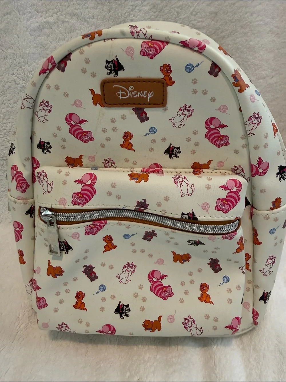 Disney Backpack with Pink Cat Print